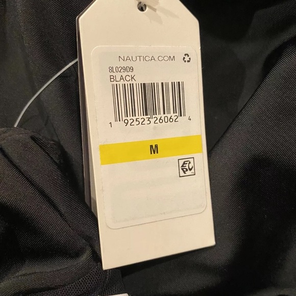 Nautica Size Medium Slimming One Piece Swimsuit Black - Picture 4 of 7